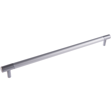 Maner aluminiu cilindric D12, 256 mm satin/satin argint