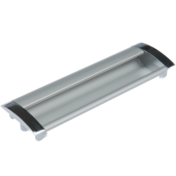 Maner cu terminatii Sumru, aluminiu, crom, 128 mm