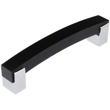 Maner AA686 128 mm, negru/aluminiu mat
