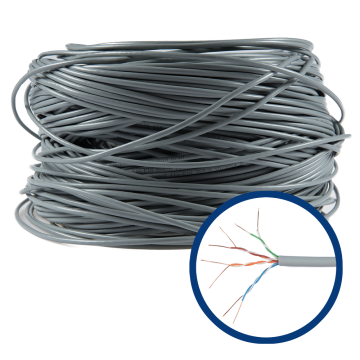 Cablu UTP cat5E, 4 perechi, 24 AWG, nemufat, rola 305 m