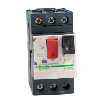 Intrerupator automat motor TeSys GV2, 3P, Schneider GV2ME10AP, 4-6.3A