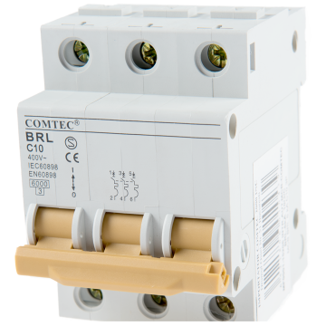 Intrerupator automat BRL 6kA MCB, Comtec 3P, 10A