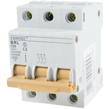 Intrerupator automat BRL 6kA MCB, Comtec 3P, 20A