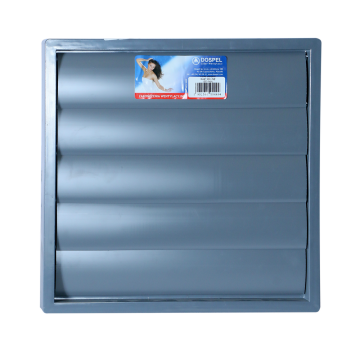 Grila ventilatie cu jaluzele gravitationale Dospel RKZ300, rectangulara, gri, D 267 mm