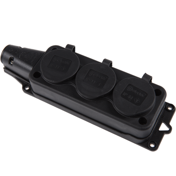 Prelungitor Comtec cu 3 prize Schuko, fara Cablu, IP44