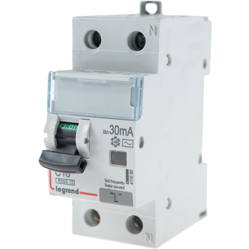 Disjunctor diferential DX3 6000 10kA, Legrand 411000, P+N, 10A, 30mA