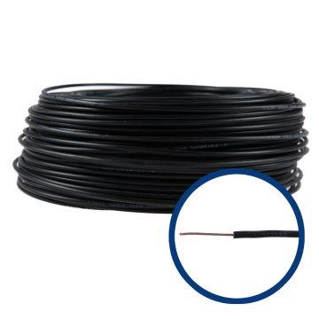 Cablu electric FY (H07V-U) 1.5 mmp, izolatie PVC, negru