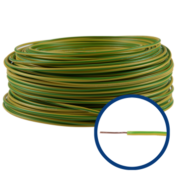 Cablu electric FY/ H07V-U 1,5 mm galben - verde