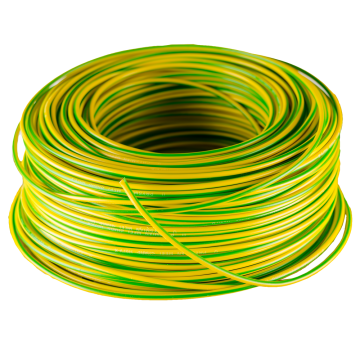 Cablu electric MYF (H05V-K) 2.5 mmp, izolatie PVC, galben-verde