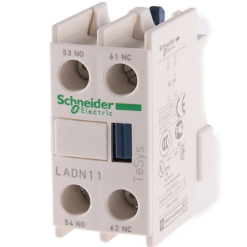 Bloc de contacte auxiliare TeSys D, Schneider LADN11, 1NO+1NC, borne cu cleme cu surub