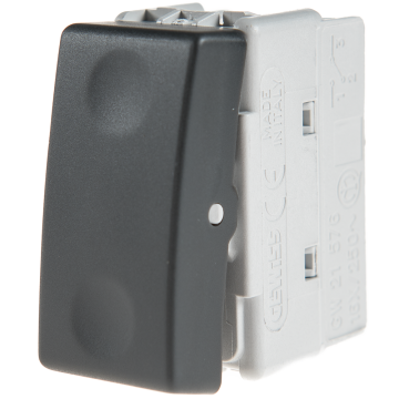 Intrerupator cap scara System, Gewiss GW21576, 1M, negru