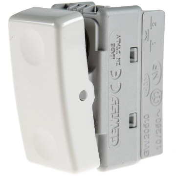 Buton cu revenire System, Gewiss GW20510, 1M, alb