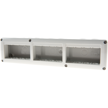 Doza aparataj Gewiss GW27007, aparent, 12 module, IP40, 330 x 82 x 55 mm