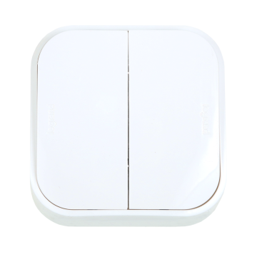 Intrerupator dublu Forix, Legrand 782402, alb, montaj aplicat