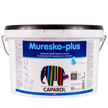 Vopsea lavabila exterior Capamix Muresko, alb Baza 1, 10 l