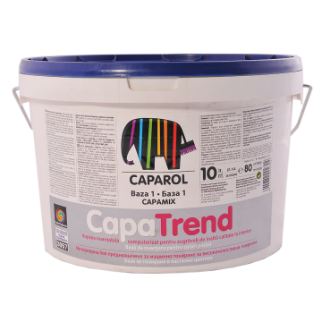 Vopsea lavabila interior Caparol CapaTrend, B1, alb, 10 l