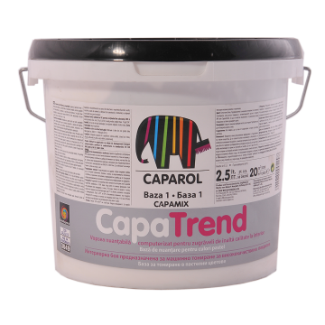 Vopsea lavabila interior Caparol CapaTrend, B1, 2.5 l