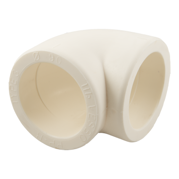 Cot PPR 90° Vesbo, filet interior, 90 mm, alb
