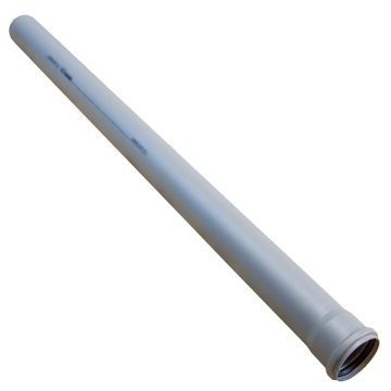Tub PP Valrom, gri, diametru 75 mm, lungime 1 m