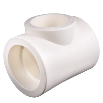 Teu redus PPR 110 mm Vesbo, 90 x 110 mm, filet interior, alb