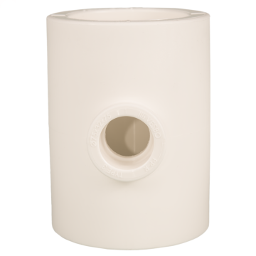 Teu redus PPR 75 mm Vesbo, 32 x 75 mm, filet interior, alb
