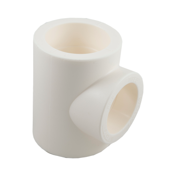 Teu redus PPR 75 mm Vesbo, 63 x 75 mm, filet interior, alb
