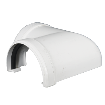 Coltar pentru jgheab, PVC, Regenau, 125 mm, alb