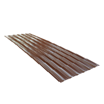 Tigla metalica Durako Riva, maro, RAL 8017, finisaj mat structurat, 0.45 mm, 2845 x 1180 mm