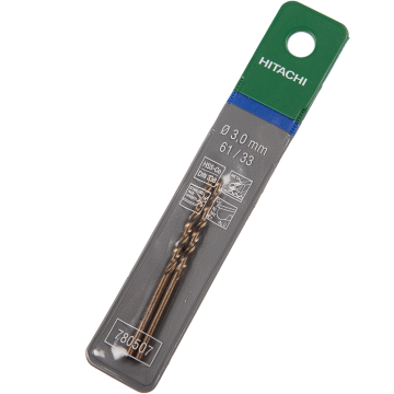 Burghiu Hikoki HSS-Co, mandrina standard, pentru metal, 3 mm