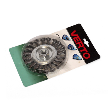Perie conica, pentru polizor unghiular, Verto 62H140, diametru 115 mm