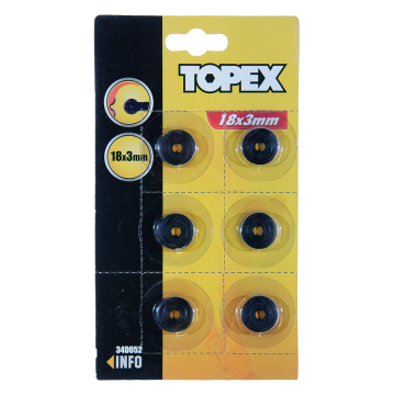 Rezerva cutit circular Topex pentru tevi PP, PVC, 18x3mm, 6 bucati