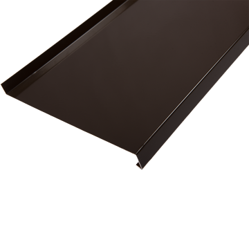 Glaf din aluminiu ECO, RAL 8014, maro, 300 x 15 cm