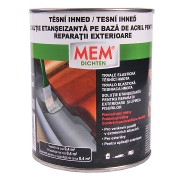 Solutie etanseizanta pe baza de acril pentru reparatii exterioare, MEM, gri, 750 ml