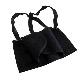 Centura abdominala Safebelt, Renania, bretele de ajustare, material elastic, negru