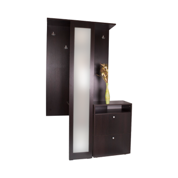 Cuier din pal melaminat pentru hol, wenge magia, 164 x 203 x 57 cm