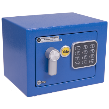 Seif standard rezidential mini, Yale, electronic, albastru, 170 x 230 x 170 mm