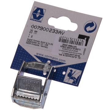 Clema blocare chinga, metal, gri, 25 mm