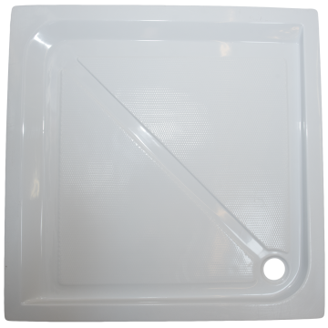 Cadita de dus Fibrex, acril sanitar, patrata, 80 x 80 x 13 cm