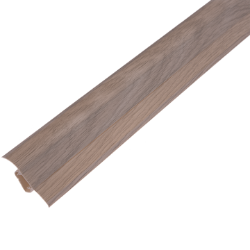 Plinta parchet, cu canal dublu, PVC, stejar havana, 2500 mm