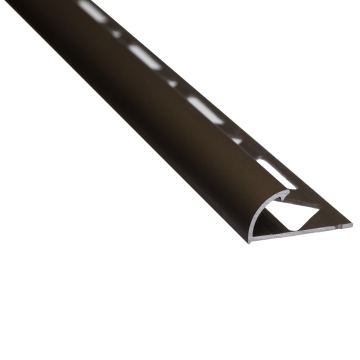 Profil de colt exterior, rotund, aluminiu, S53, 10 mm, bronz, 2,5 m