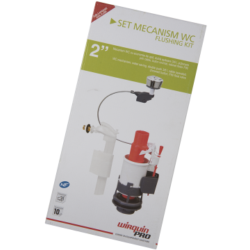 Mecanism WC Wirquin Pro, actionare prin apasare 2, alimentare laterala, plastic