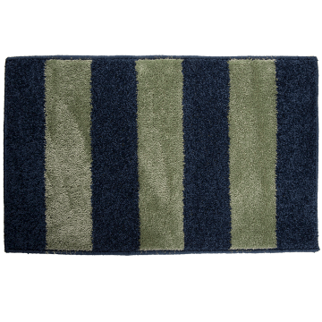 Covor bucatarie Riviera, poliester, model dungi, albastru/verde, 50 x 80 cm