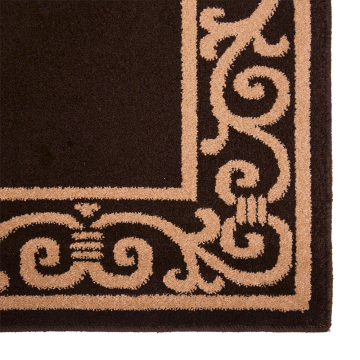 Covor bucatarie Fresco 5025-413, polipropilena, model geometric ciocolatiu, 60 x 100 cm
