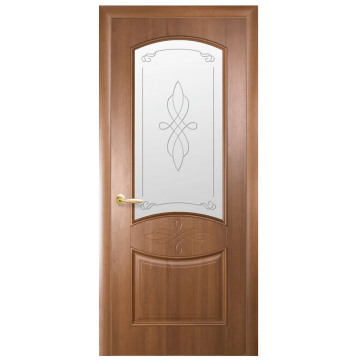 Usa interior celulara New Style Intera Donna, reversibila, MDF, artar auriu, toc fix, 200 x 60 x 3.4 cm