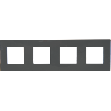 Rama decor 4 module Dahlia, Gewiss GW35904AD, gri inchis