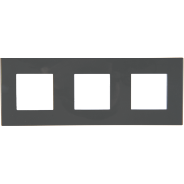 Rama decor 3 module Dahlia, Gewiss GW35903AD, gri inchis