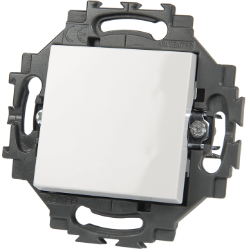 Buton cu revenire Dahlia, Gewiss GW35021W, 250 V, 10A, alb