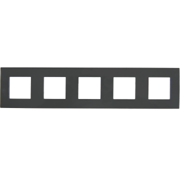 Rama decor 5 module Dahlia, Gewiss GW35905AD, gri inchis