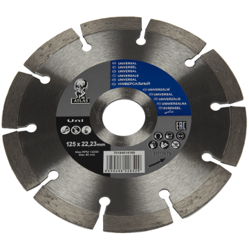Disc diamantat universal, Atlas, 125 x 22.23 x 2.0 mm