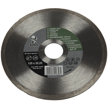 Disc debitare placi ceramice, Atlas, 125 x 22.23 x 1.6 mm